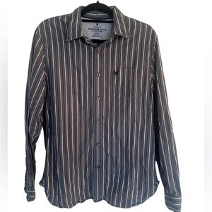 American Eagle Vintage Fit Striped Button-Up Shirt Men’s Medium